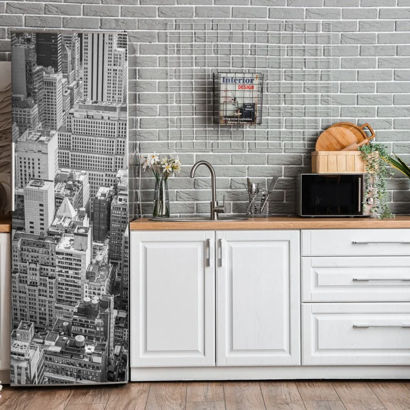 Naklejka na lodówkę złote róże na czarnym tle – Wallissimo®