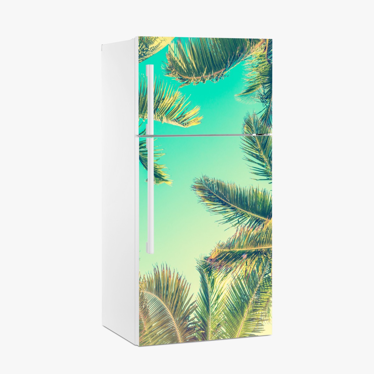 Fridge sticker vintage turquoise palm canopy