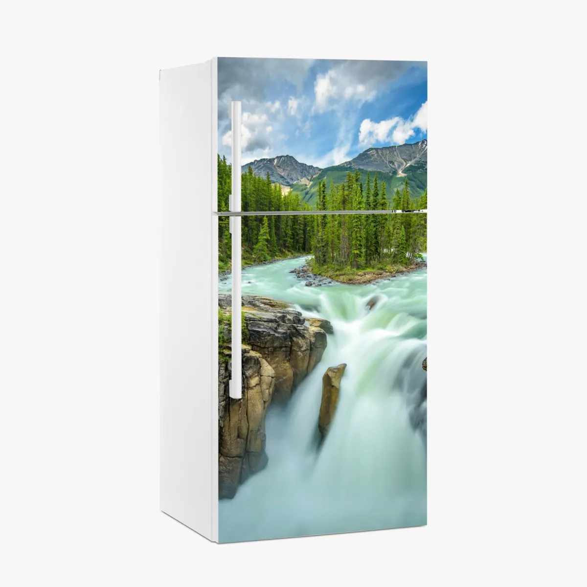 Naklejka na lodówkę mglisty wąwóz przy Upper Sunwapta Falls, Jasper National Park – Wallissimo® Naklejka na lodówkę mglisty wąwóz przy Upper Sunwapta Falls, Jasper National Park – Wallissimo®