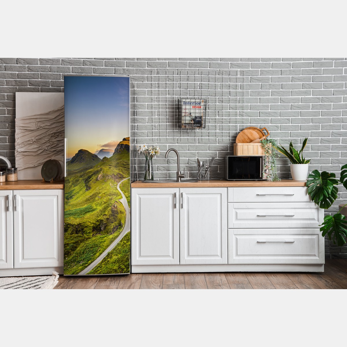 Naklejka na lodówkę zachód słońca nad Quiraing, Isle of Skye – Wallissimo® Naklejka na lodówkę zachód słońca nad Quiraing, Isle of Skye – Wallissimo®