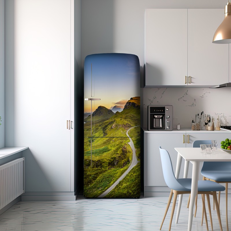 Naklejka na lodówkę zachód słońca nad Quiraing, Isle of Skye – Wallissimo® Naklejka na lodówkę zachód słońca nad Quiraing, Isle of Skye – Wallissimo®