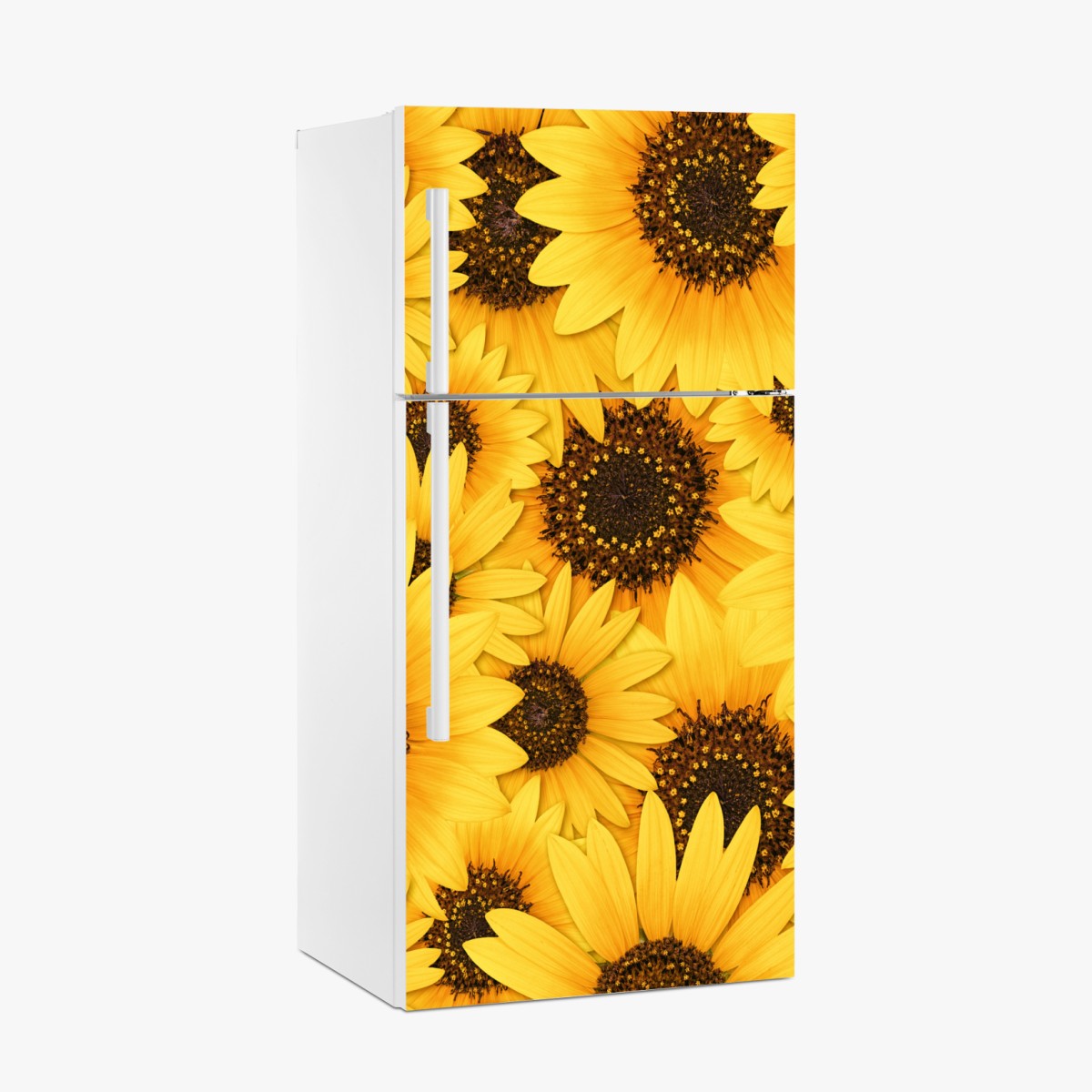 Fridge sticker golden sunflower bloom pattern