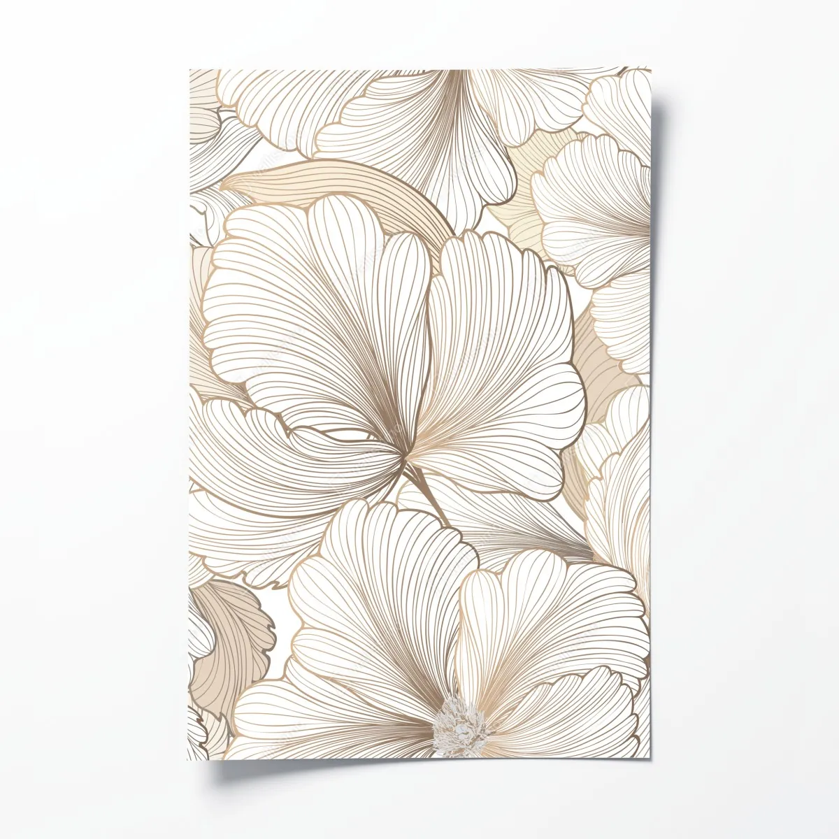 Plakat delikatna beżowa ilustracja kwiatowa – Wallissimo® Plakat delikatna beżowa ilustracja kwiatowa – Wallissimo®