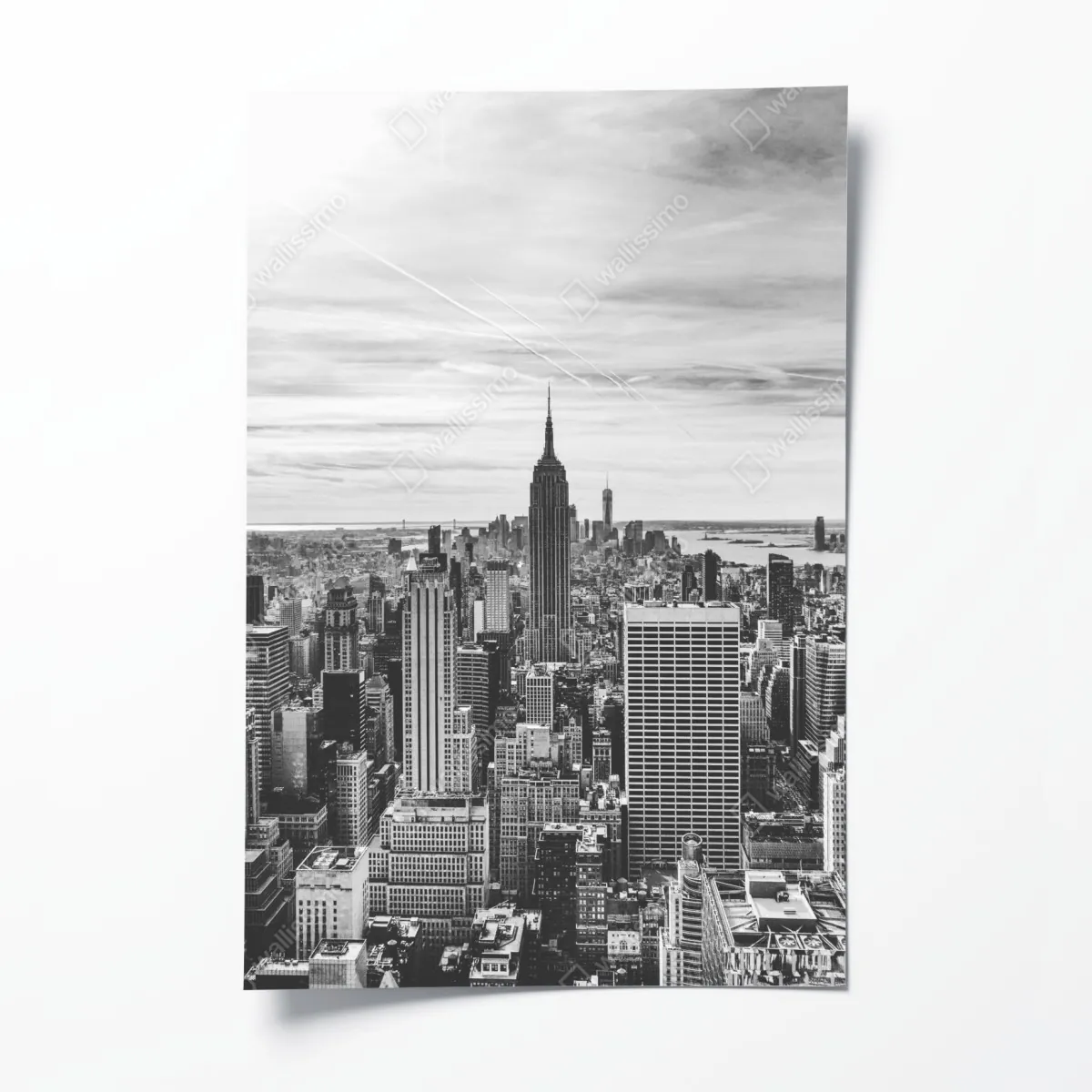 Plakat panorama Nowego Jorku w odcieniach szarości – Wallissimo® Plakat panorama Nowego Jorku w odcieniach szarości – Wallissimo®
