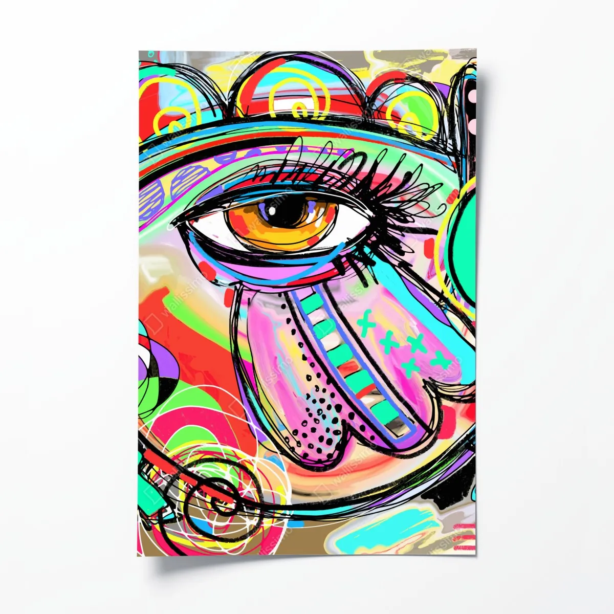 Plakat żywe abstrakcyjne oko w stylu pop art – Wallissimo® Plakat żywe abstrakcyjne oko w stylu pop art – Wallissimo®
