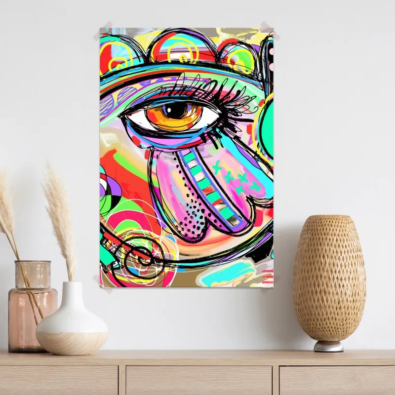 Plakat żywe abstrakcyjne oko w stylu pop art – Wallissimo® Plakat żywe abstrakcyjne oko w stylu pop art – Wallissimo®