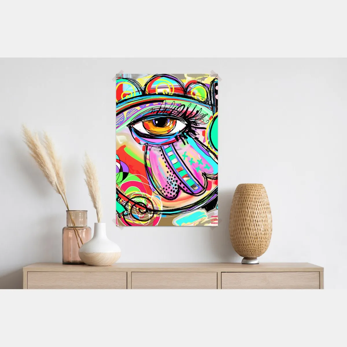 Plakat żywe abstrakcyjne oko w stylu pop art – Wallissimo® Plakat żywe abstrakcyjne oko w stylu pop art – Wallissimo®