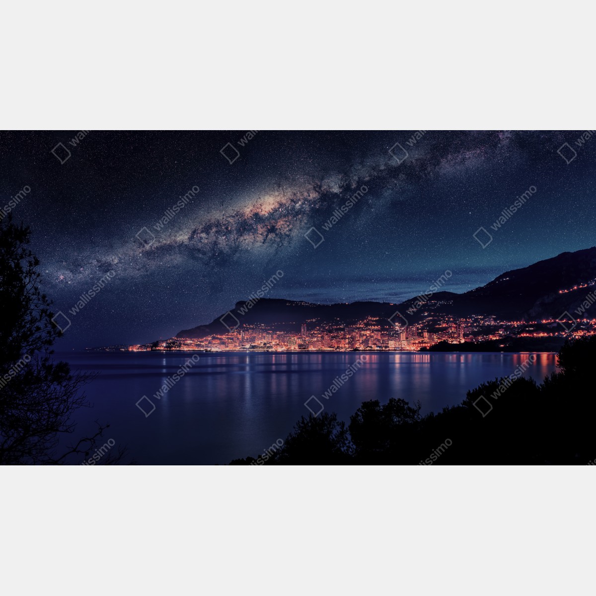 Plakat nocna zatoka pod rozgwieżdżonym niebem – Wallissimo® Plakat nocna zatoka pod rozgwieżdżonym niebem – Wallissimo®