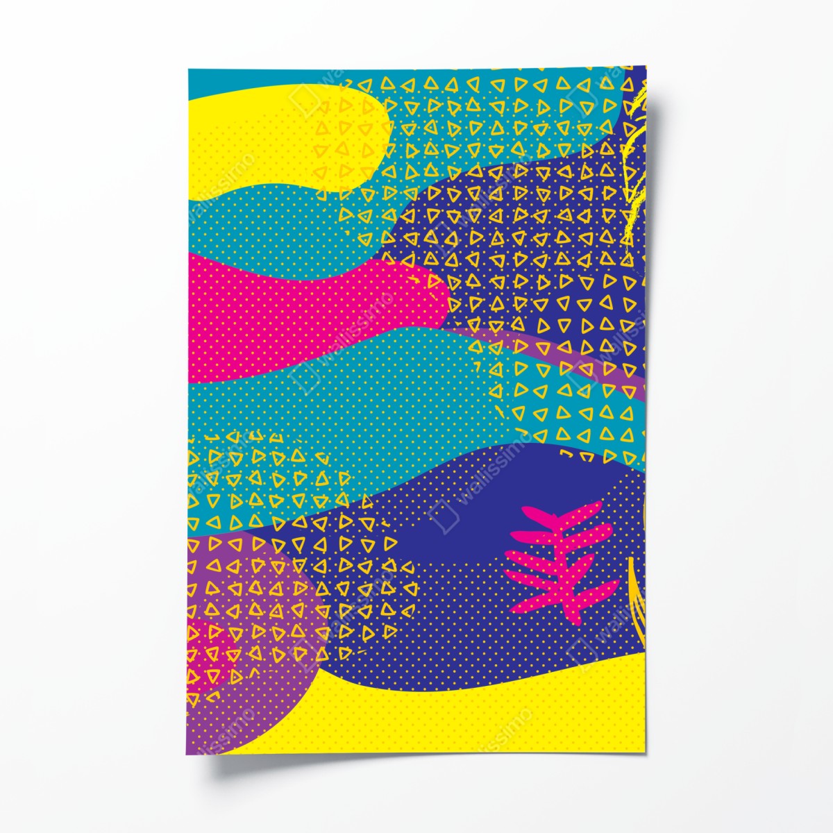 Poster vibrant abstract tropical pattern