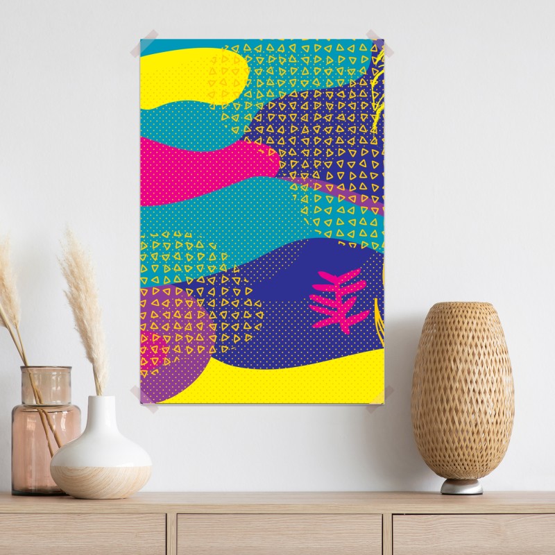 Plakat żywy abstrakcyjny wzór tropikalny – Wallissimo® Plakat żywy abstrakcyjny wzór tropikalny – Wallissimo®