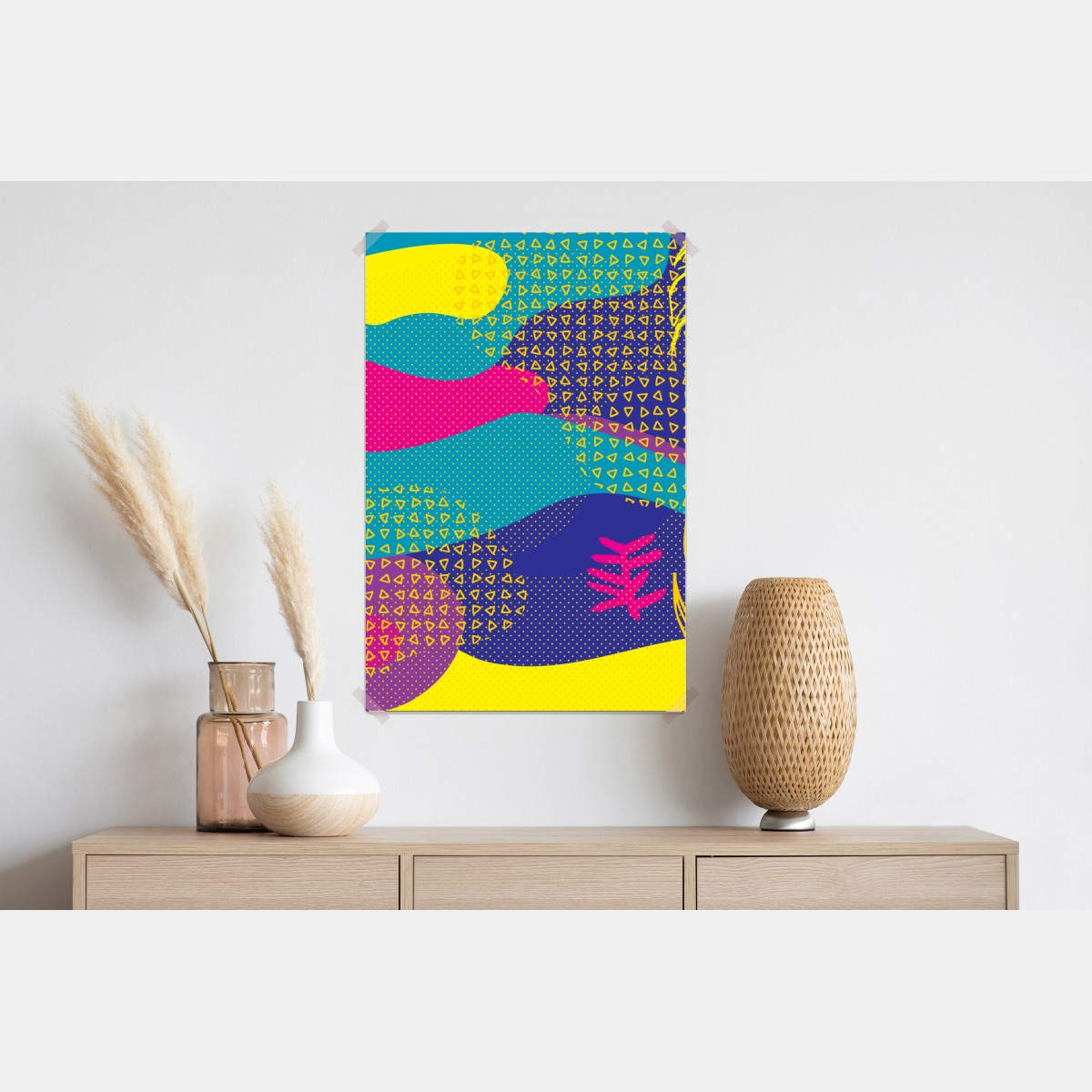 Plakat żywy abstrakcyjny wzór tropikalny – Wallissimo® Plakat żywy abstrakcyjny wzór tropikalny – Wallissimo®