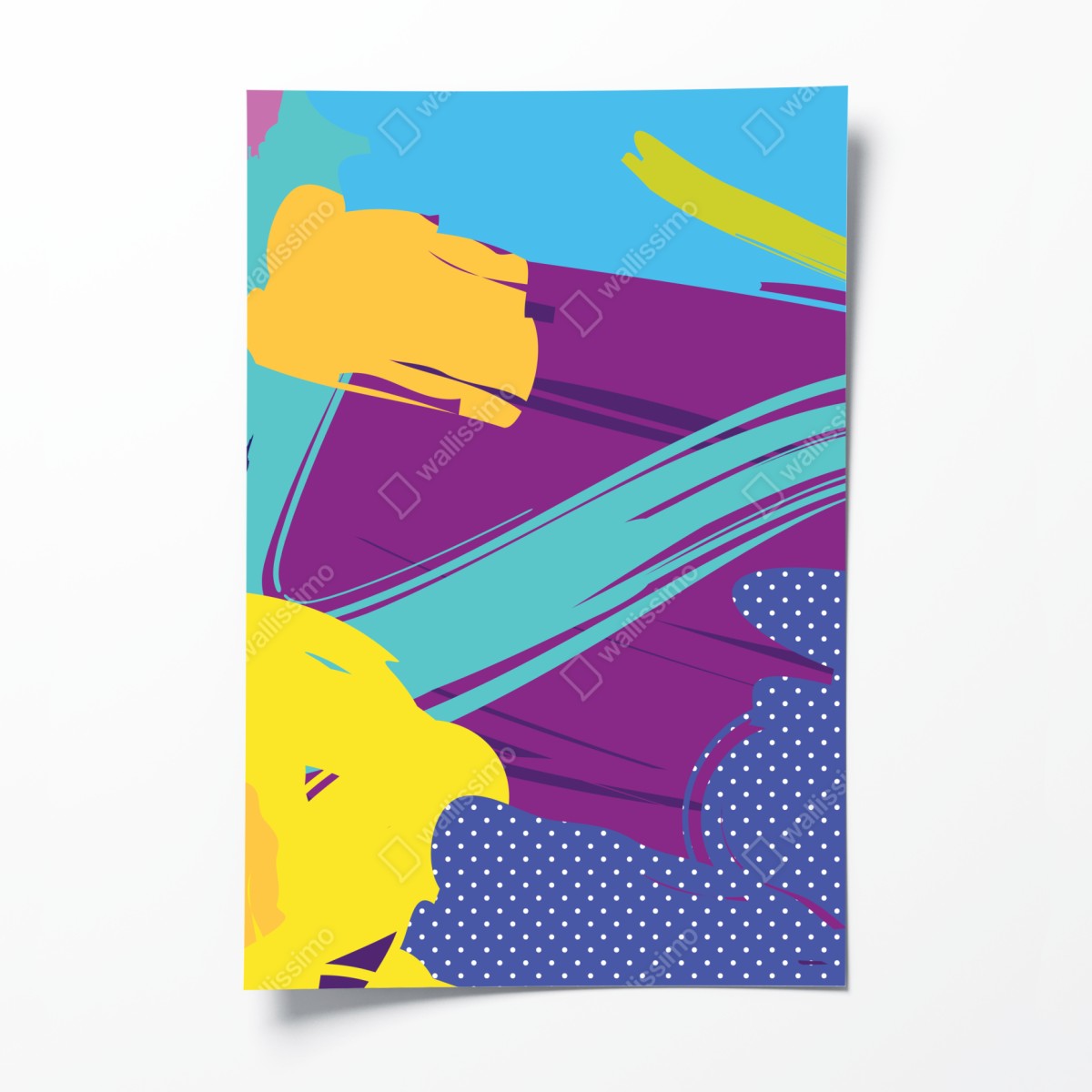 Poster vibrant abstract pop-art composition