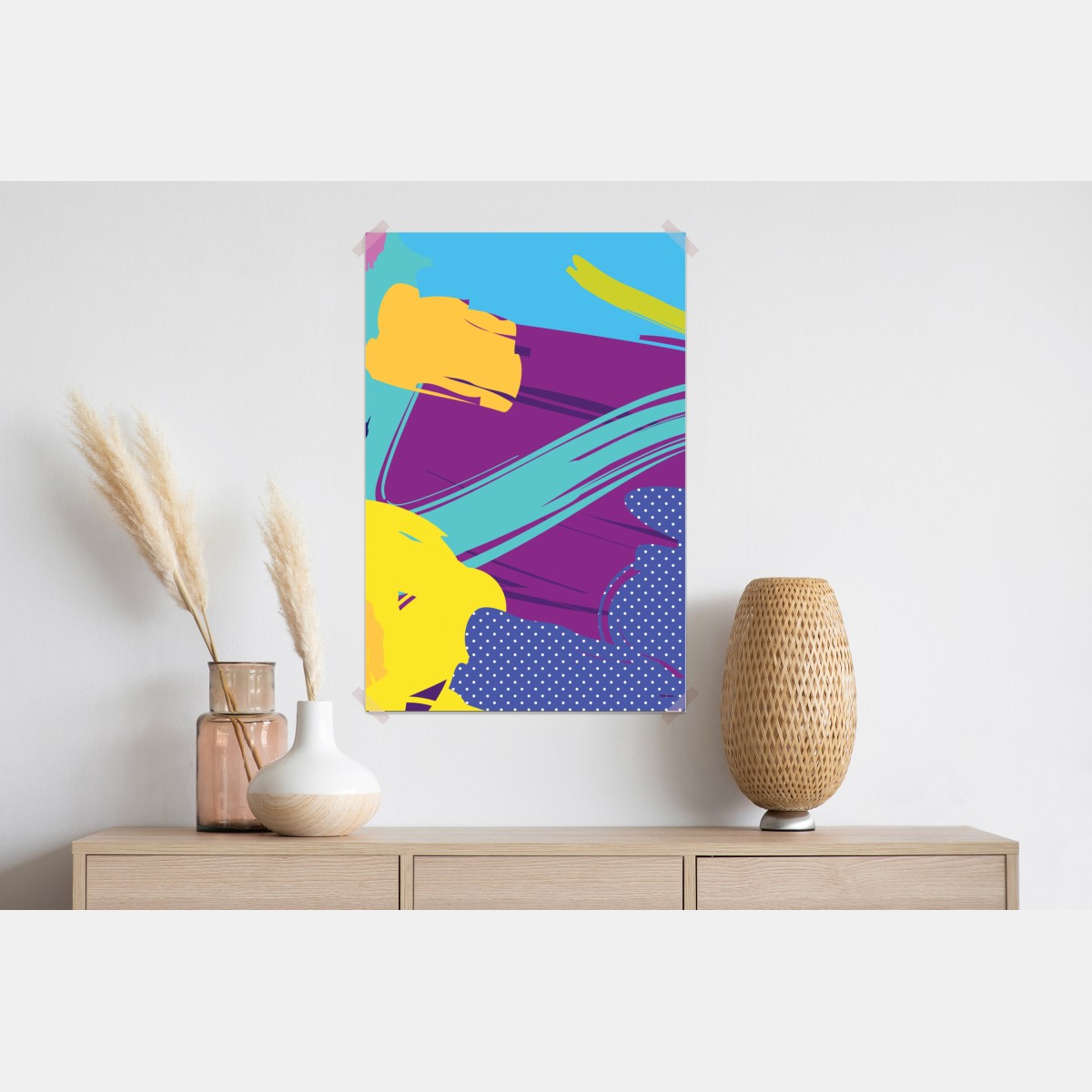 Plakat żywa abstrakcyjna kompozycja pop-art – Wallissimo® Plakat żywa abstrakcyjna kompozycja pop-art – Wallissimo®