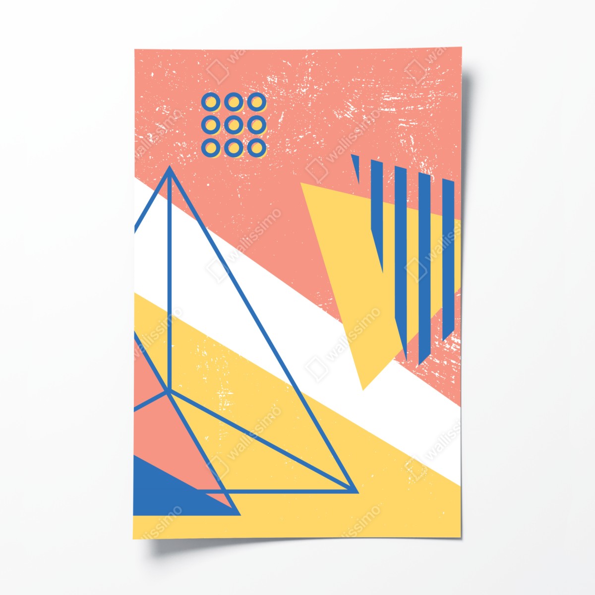 Poster pastel geometric shapes composition
