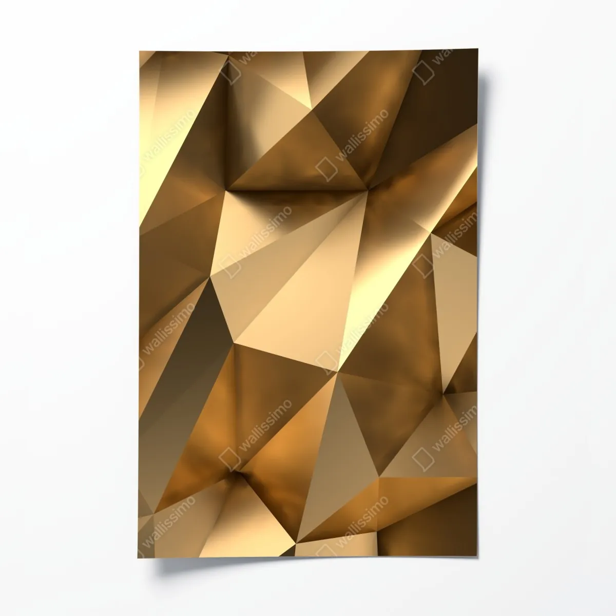 Plakat złote geometryczne fasety – Wallissimo® Plakat złote geometryczne fasety – Wallissimo®
