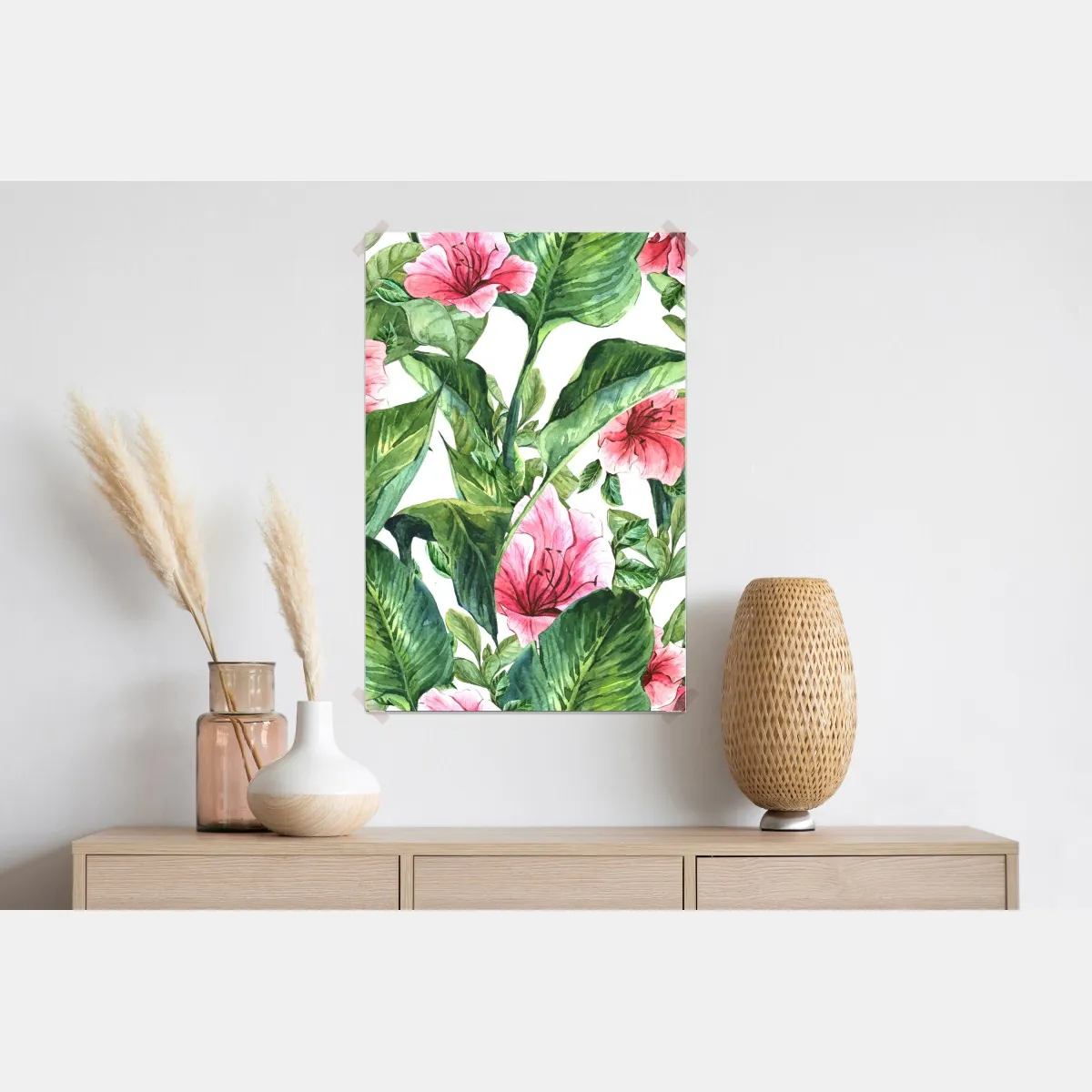 Plakat różowy akwarelowy motyw botaniczny – Wallissimo® Plakat różowy akwarelowy motyw botaniczny – Wallissimo®