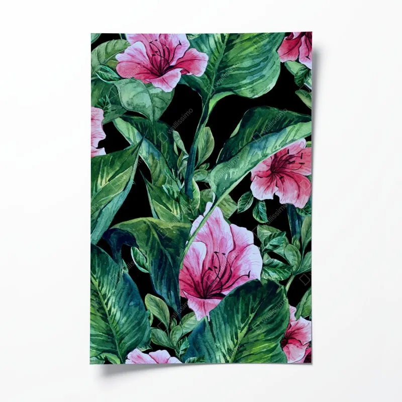 Plakat wzór z kaktusami i sukulentami – Wallissimo®