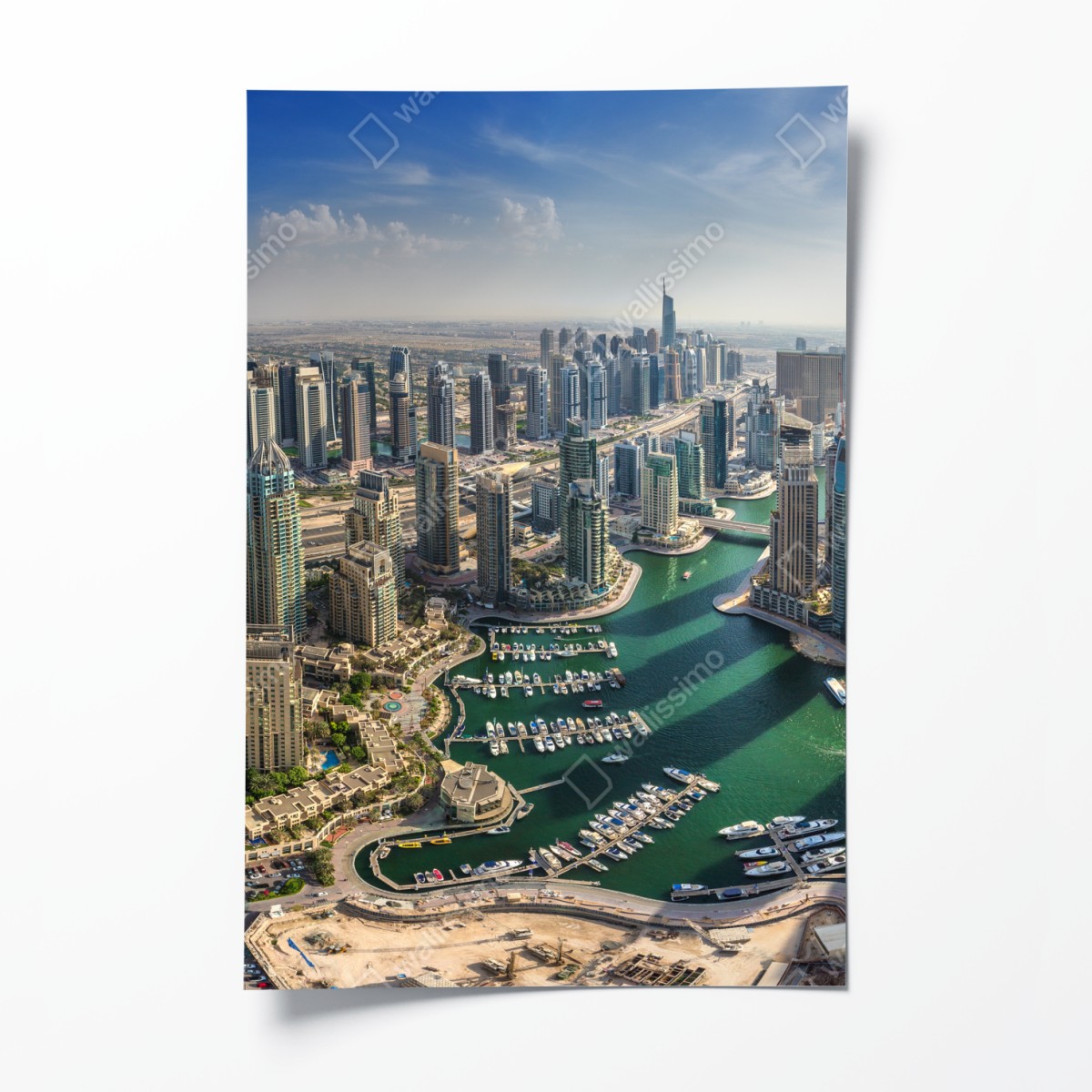 Poster Dubai Marina skyline panorama