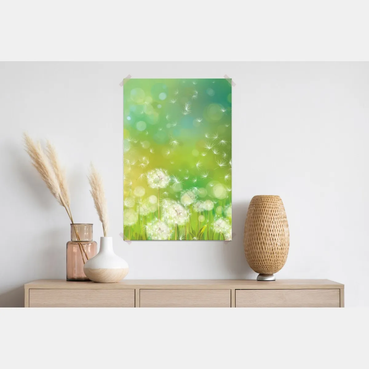 Plakat wiosenna łąka dmuchawców – Wallissimo® Plakat wiosenna łąka dmuchawców – Wallissimo®