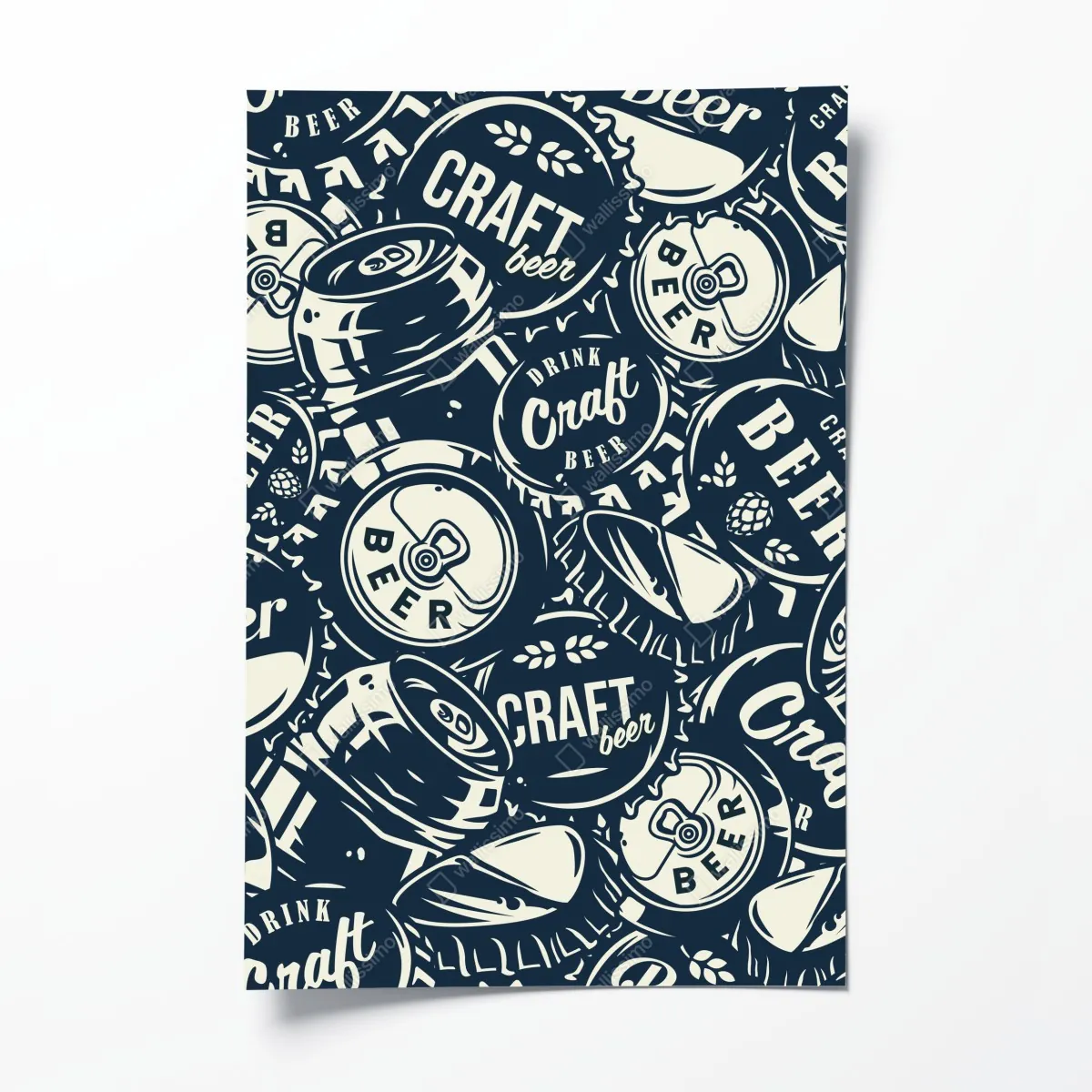 Plakat wzór kapsli piwa rzemieślniczego – Wallissimo® Plakat wzór kapsli piwa rzemieślniczego – Wallissimo®