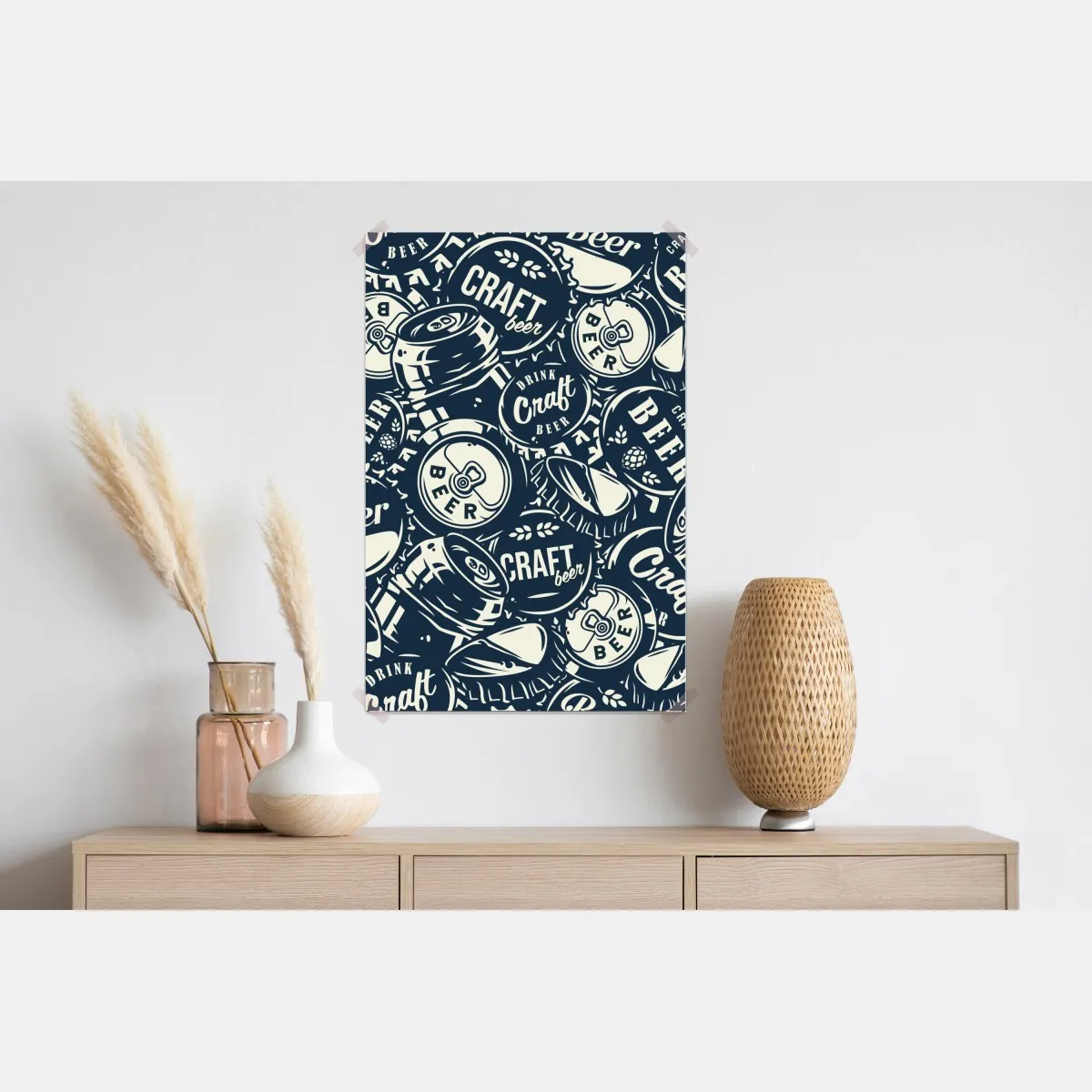 Plakat wzór kapsli piwa rzemieślniczego – Wallissimo® Plakat wzór kapsli piwa rzemieślniczego – Wallissimo®