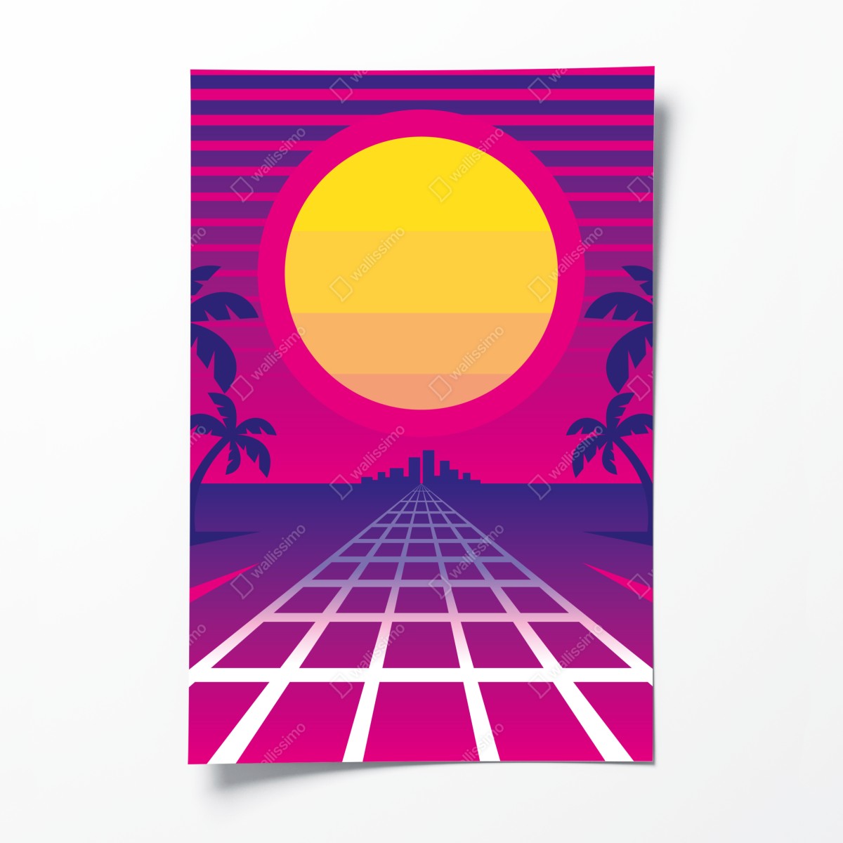 Poster neon sunset boulevard