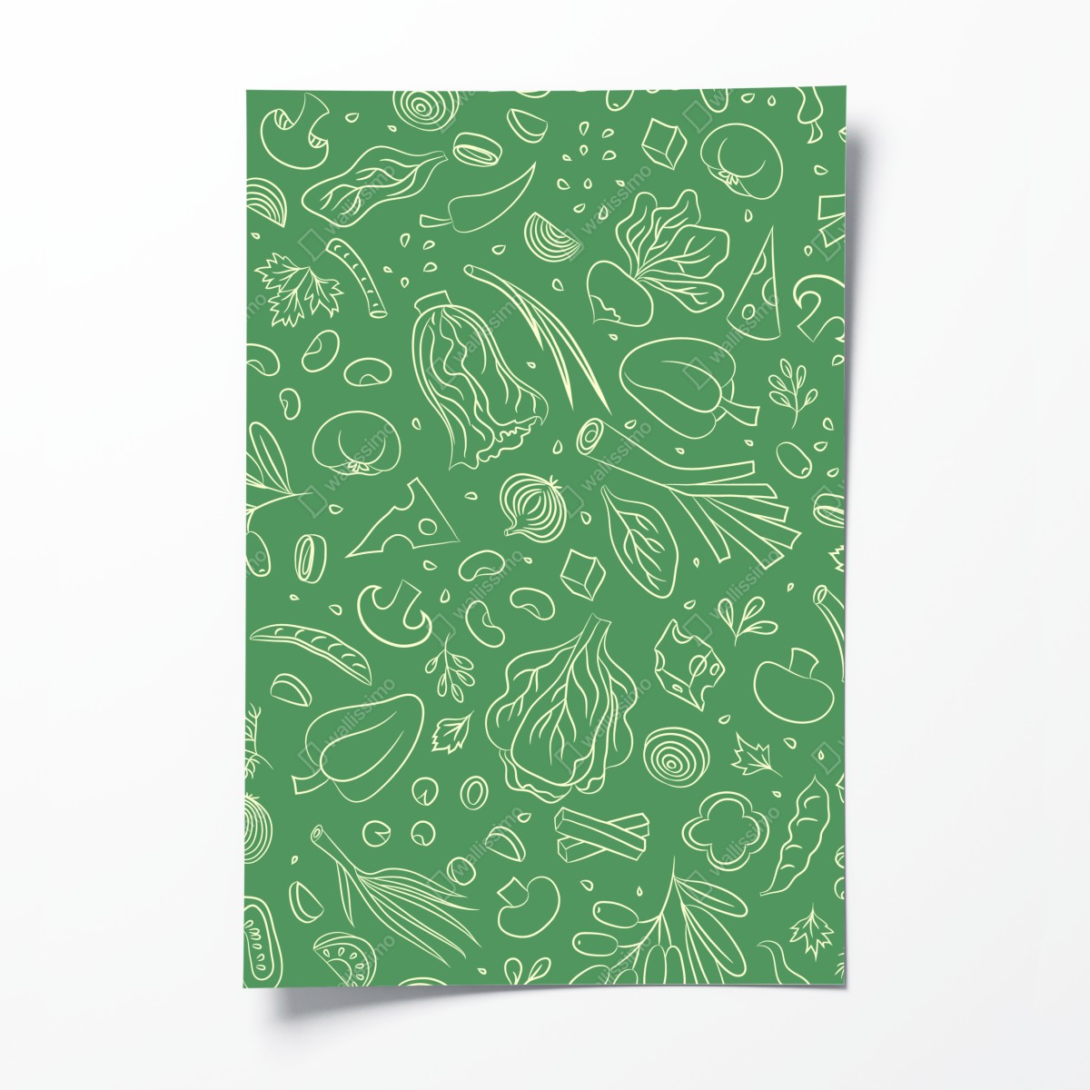 Poster green vegetable pattern