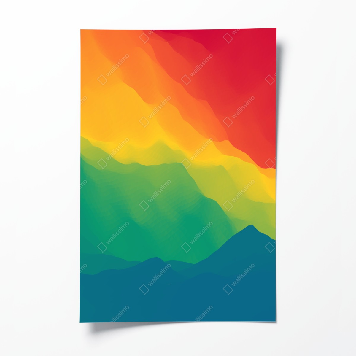 Poster vibrant layered mountain gradient
