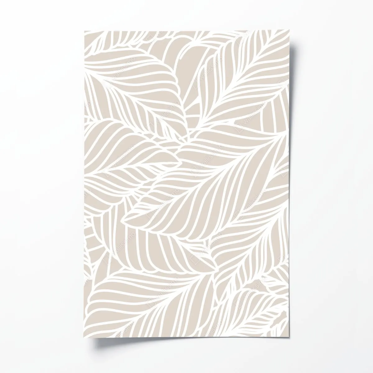 Plakat beżowy botaniczny wzór liści – Wallissimo® Plakat beżowy botaniczny wzór liści – Wallissimo®