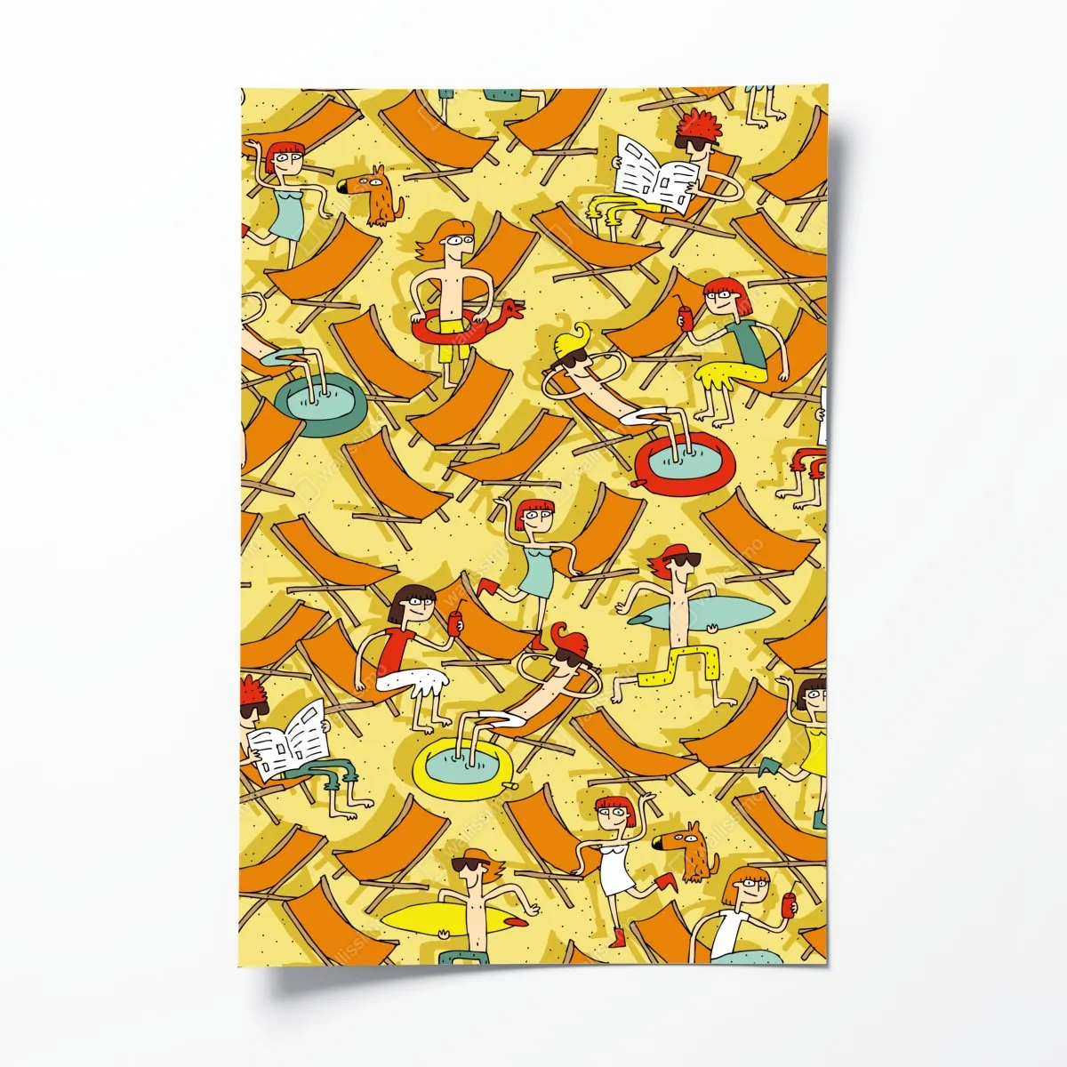 Plakat słoneczny dzień na plaży – Wallissimo® Plakat słoneczny dzień na plaży – Wallissimo®