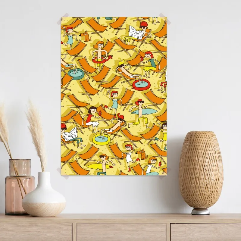 Plakat słoneczny dzień na plaży – Wallissimo® Plakat słoneczny dzień na plaży – Wallissimo®