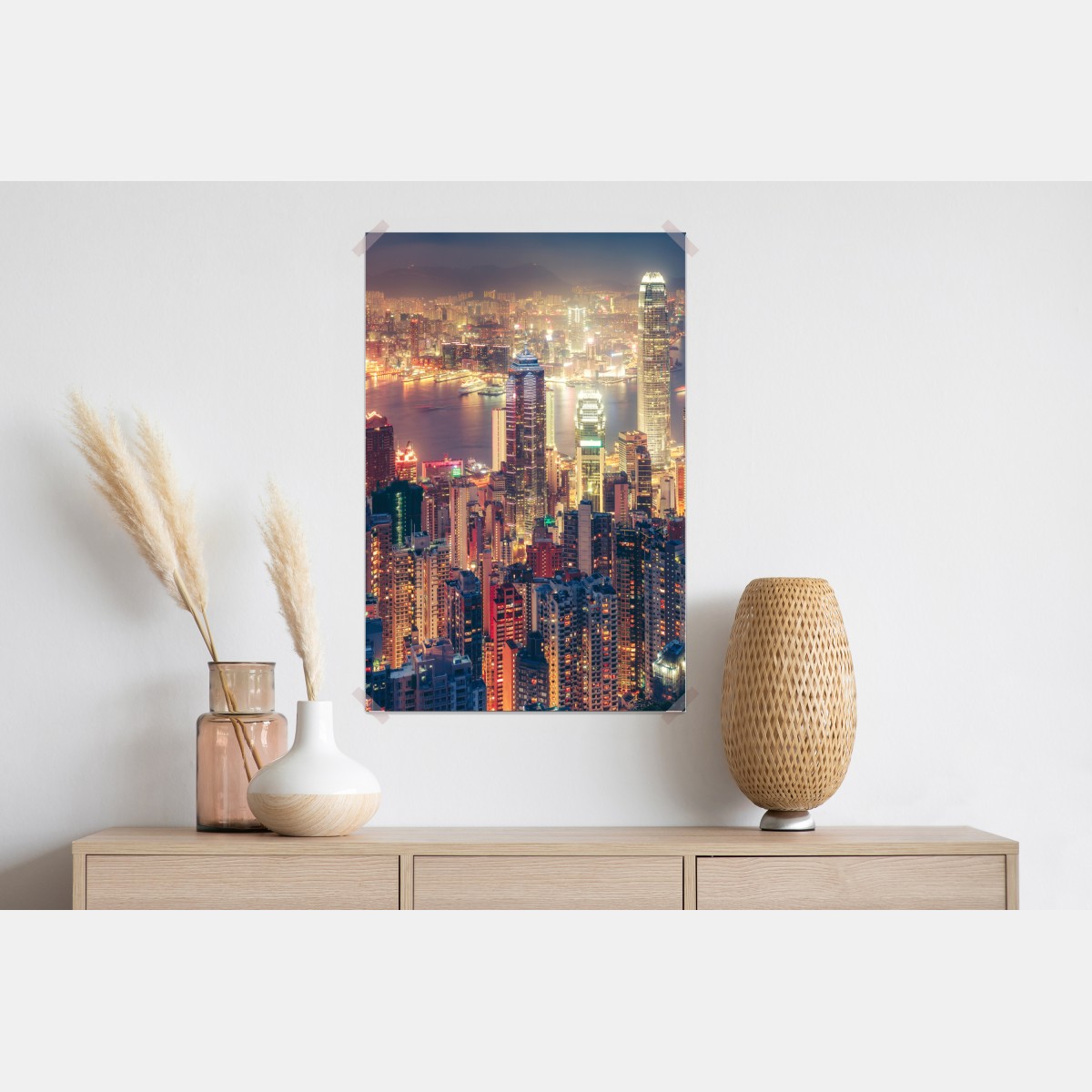 Plakat Hongkong nocny widok ze szczytu Victoria Peak – Wallissimo® Plakat Hongkong nocny widok ze szczytu Victoria Peak – Wallissimo®