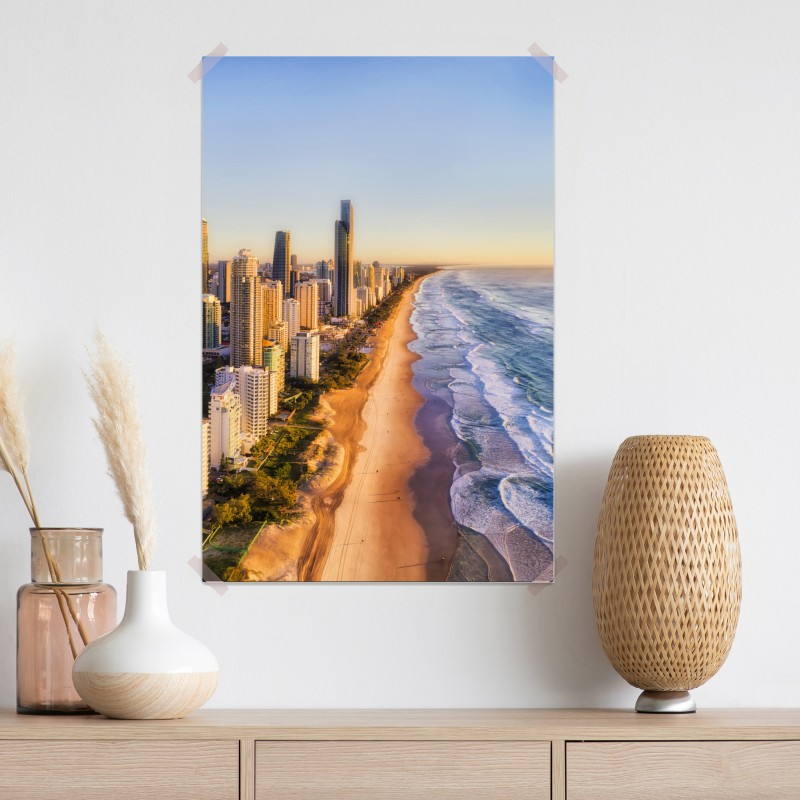 Plakat wschód słońca nad Surfers Paradise – Wallissimo® Plakat wschód słońca nad Surfers Paradise – Wallissimo®