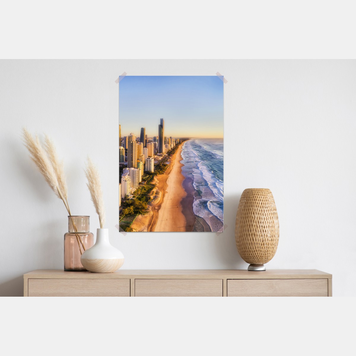 Plakat wschód słońca nad Surfers Paradise – Wallissimo® Plakat wschód słońca nad Surfers Paradise – Wallissimo®