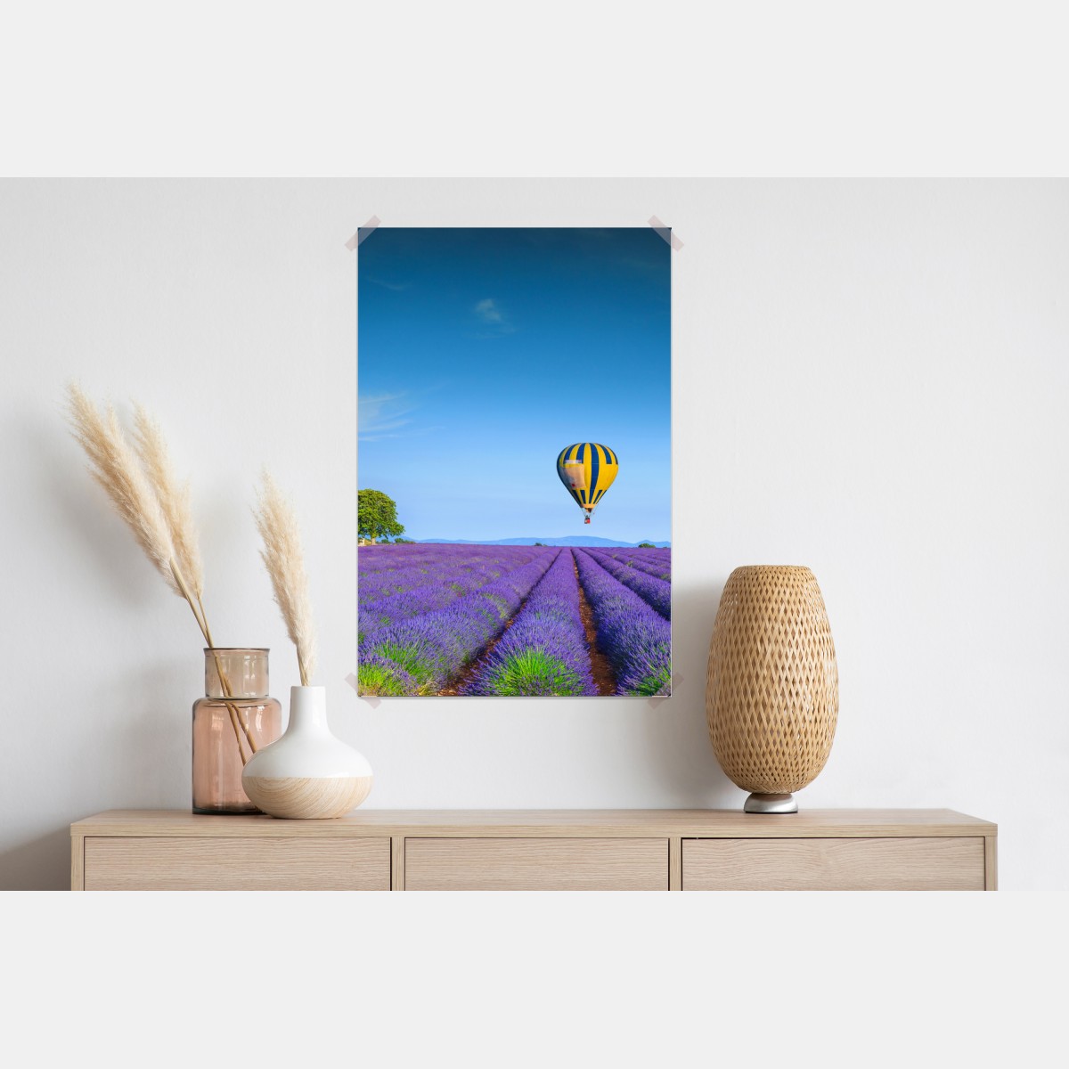 Plakat pola lawendy w Valensole z balonami – Wallissimo® Plakat pola lawendy w Valensole z balonami – Wallissimo®