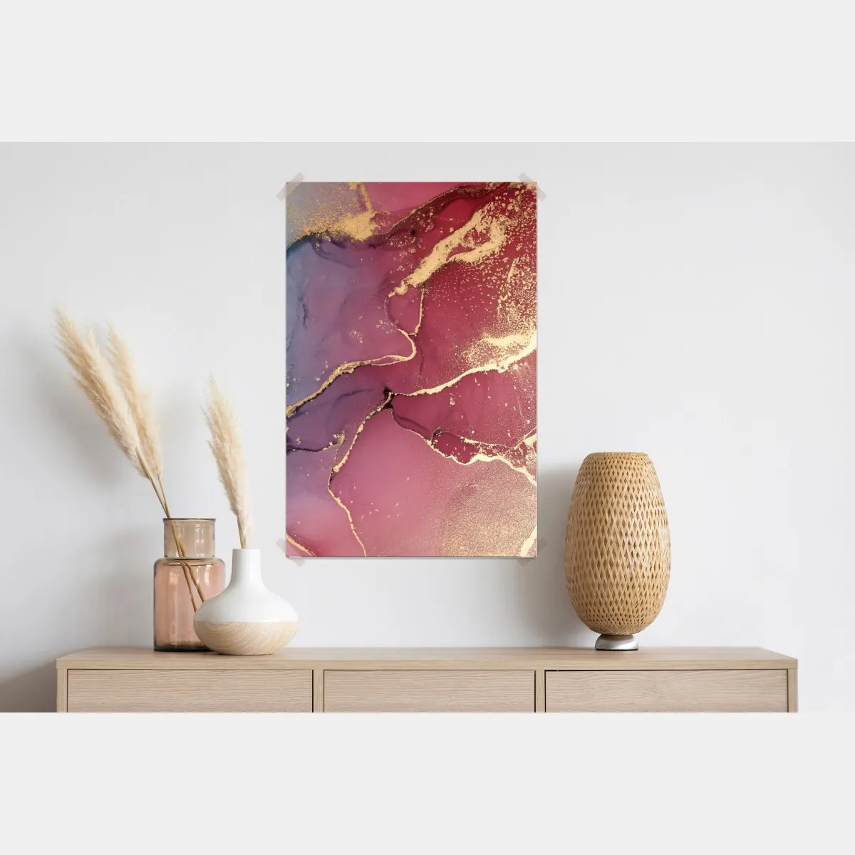 Plakat abstrakcyjne marmurowe tło w odcieniach turkusu i fioletu ze złotem – Wallissimo® Plakat abstrakcyjne marmurowe tło w odcieniach turkusu i fioletu ze złotem – Wallissimo®