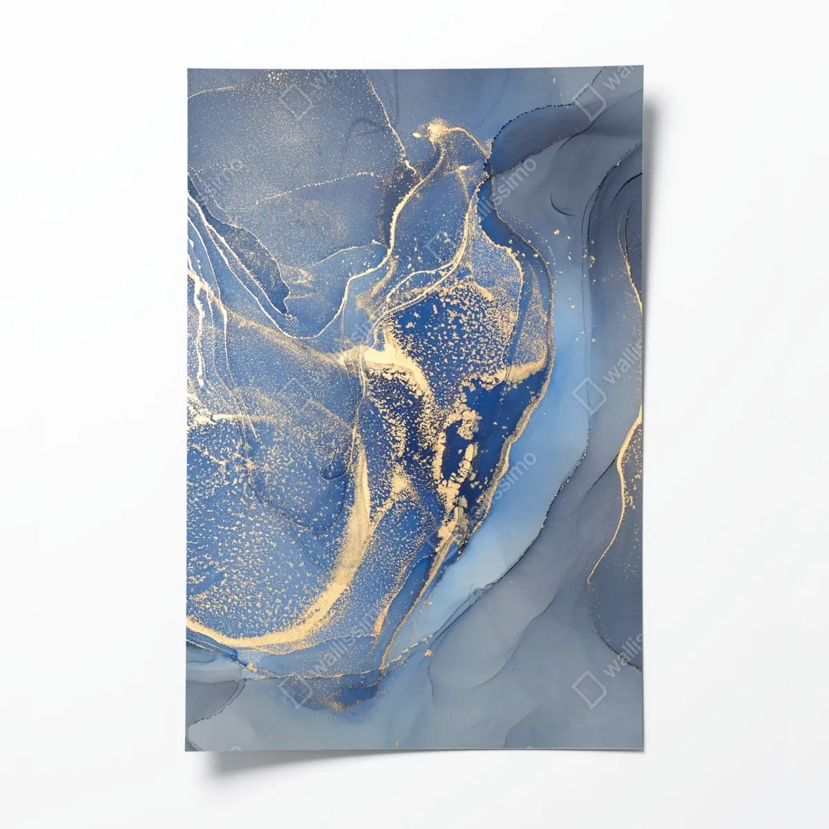 Plakat oceaniczny niebieski marmur ze złotymi żyłkami – Wallissimo® Plakat oceaniczny niebieski marmur ze złotymi żyłkami – Wallissimo®