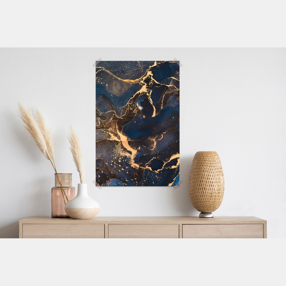 Plakat nocny marmur ze złotymi żyłkami – Wallissimo® Plakat nocny marmur ze złotymi żyłkami – Wallissimo®