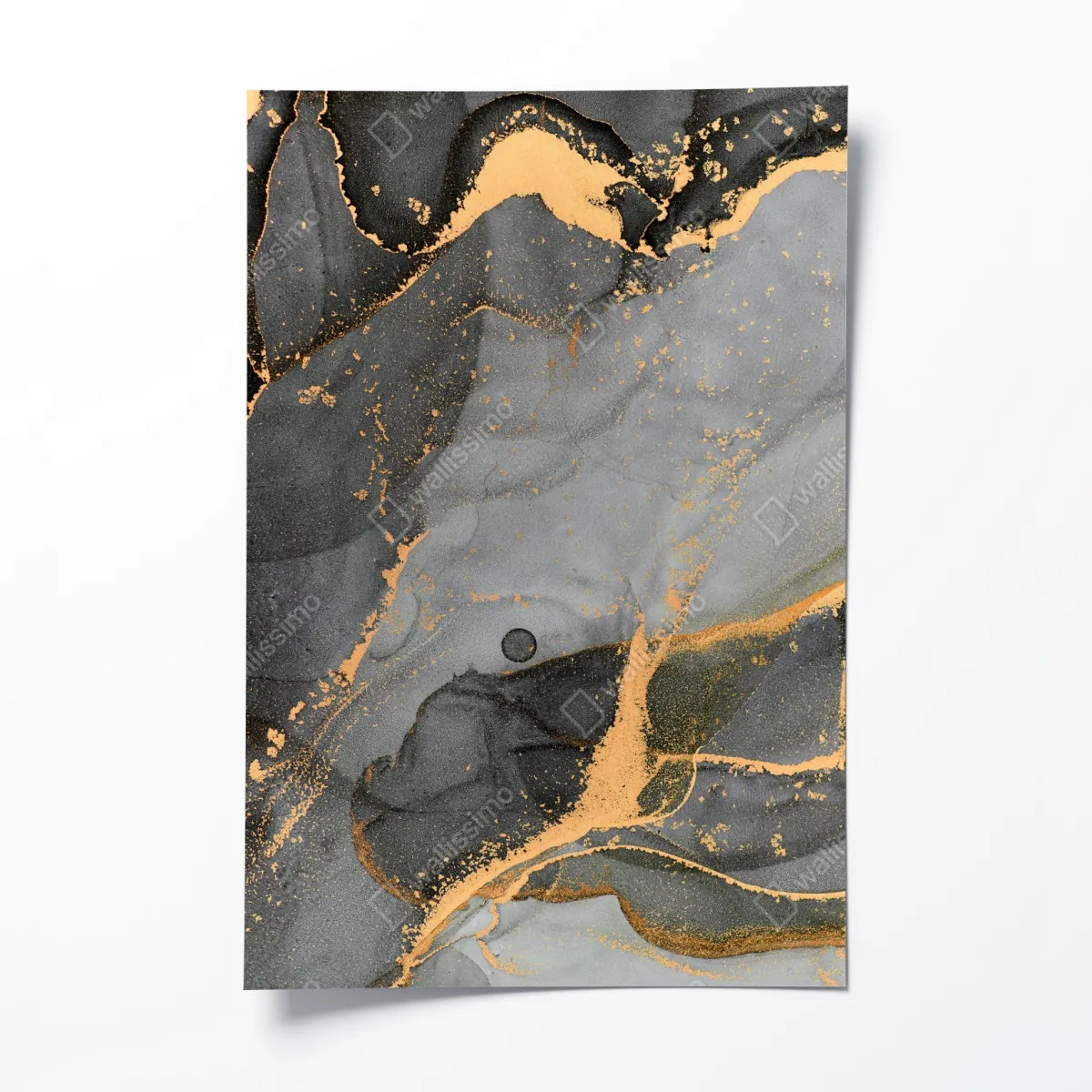 Plakat szary marmur ze złotymi żyłkami – Wallissimo® Plakat szary marmur ze złotymi żyłkami – Wallissimo®
