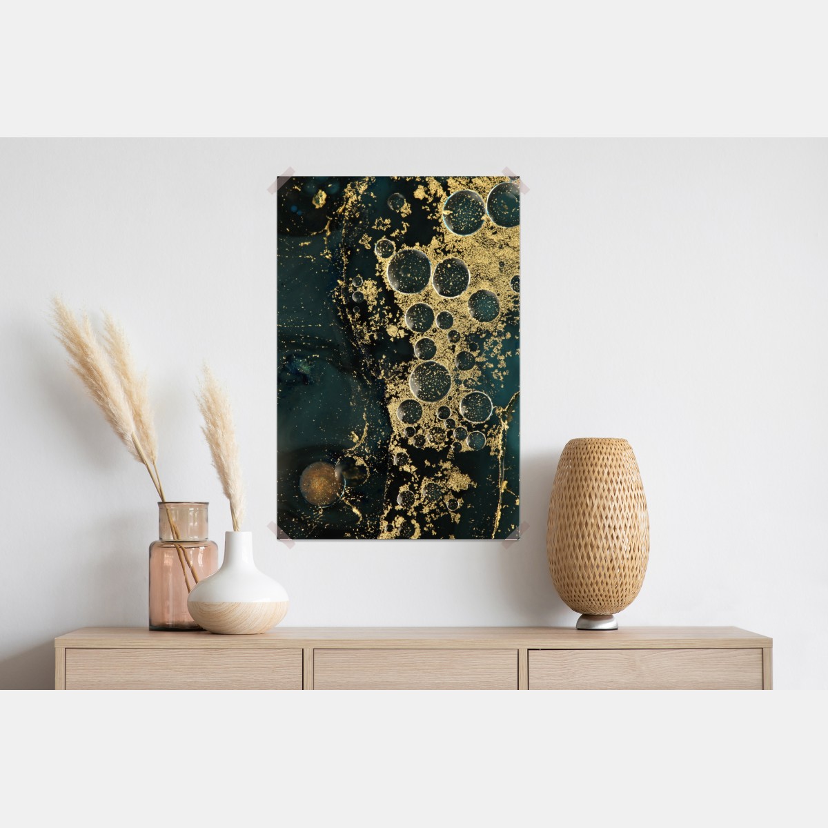Plakat turkusowo-złota abstrakcyjna marmurkowa faktura – Wallissimo® Plakat turkusowo-złota abstrakcyjna marmurkowa faktura – Wallissimo®