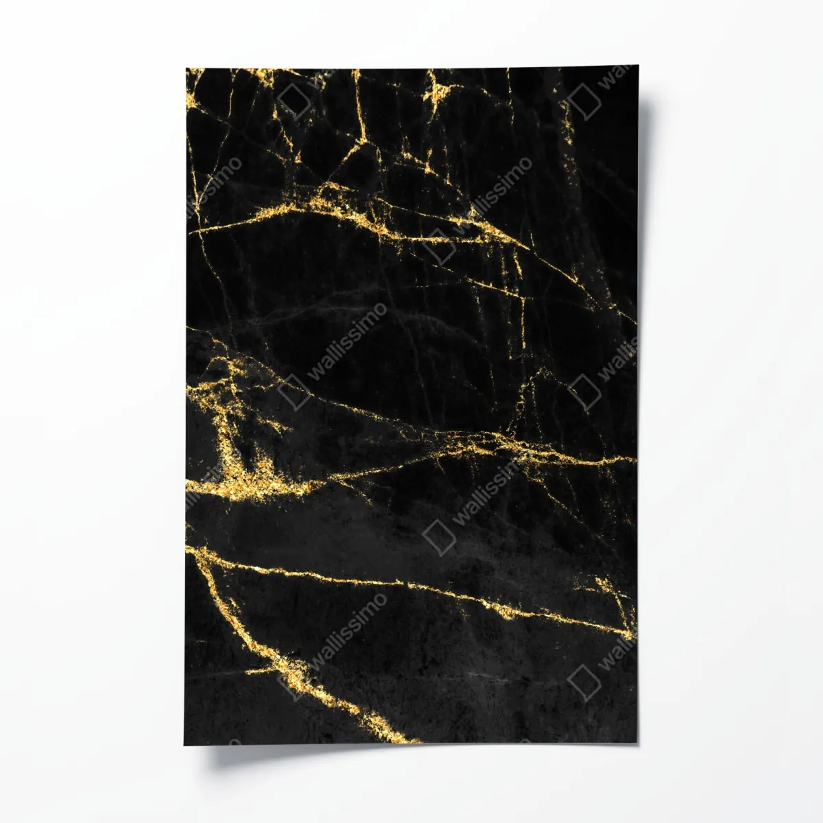 Plakat czarny marmur ze złotymi żyłami – Wallissimo® Plakat czarny marmur ze złotymi żyłami – Wallissimo®