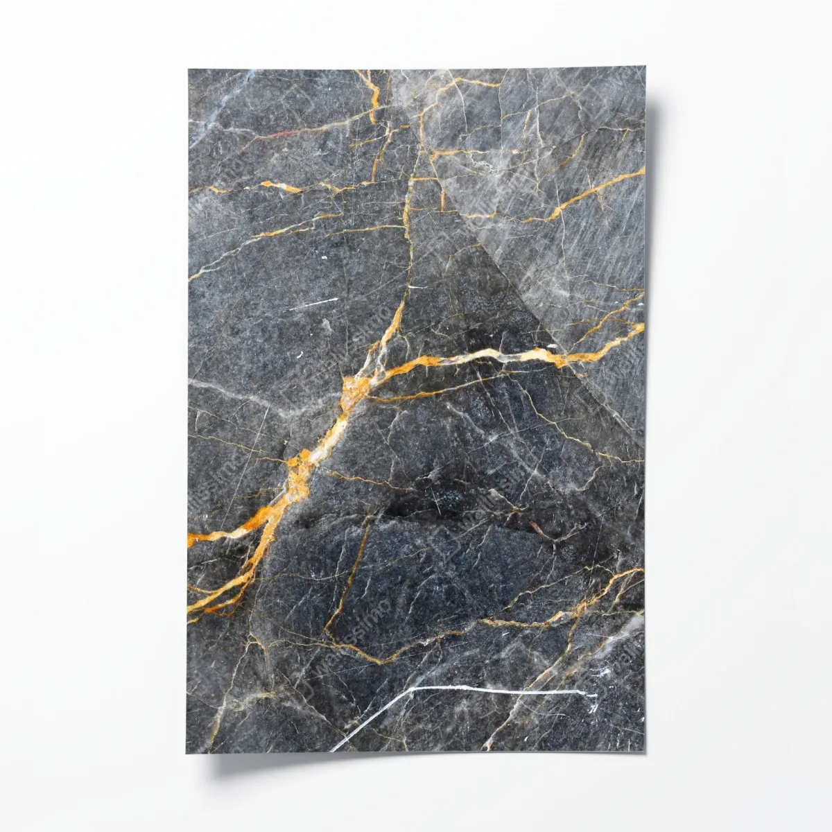 Plakat ciemnoszary marmur ze złotymi żyłami – Wallissimo® Plakat ciemnoszary marmur ze złotymi żyłami – Wallissimo®