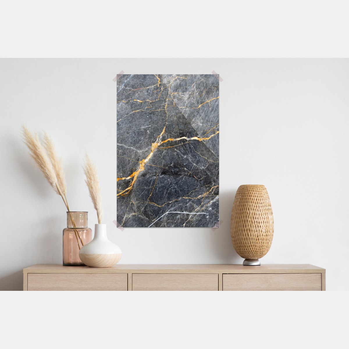 Plakat ciemnoszary marmur ze złotymi żyłami – Wallissimo® Plakat ciemnoszary marmur ze złotymi żyłami – Wallissimo®