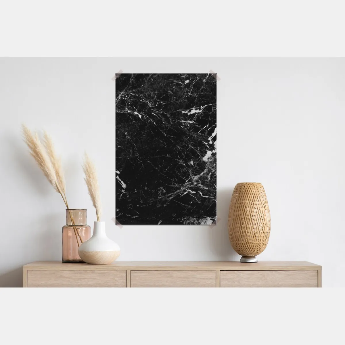 Plakat czarny marmur z białymi żyłkami – Wallissimo® Plakat czarny marmur z białymi żyłkami – Wallissimo®