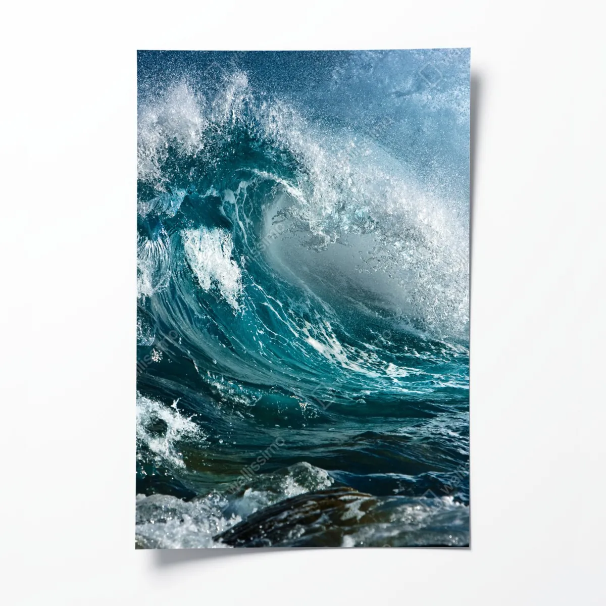 Plakat turkusowa fala oceanu w ruchu – Wallissimo® Plakat turkusowa fala oceanu w ruchu – Wallissimo®