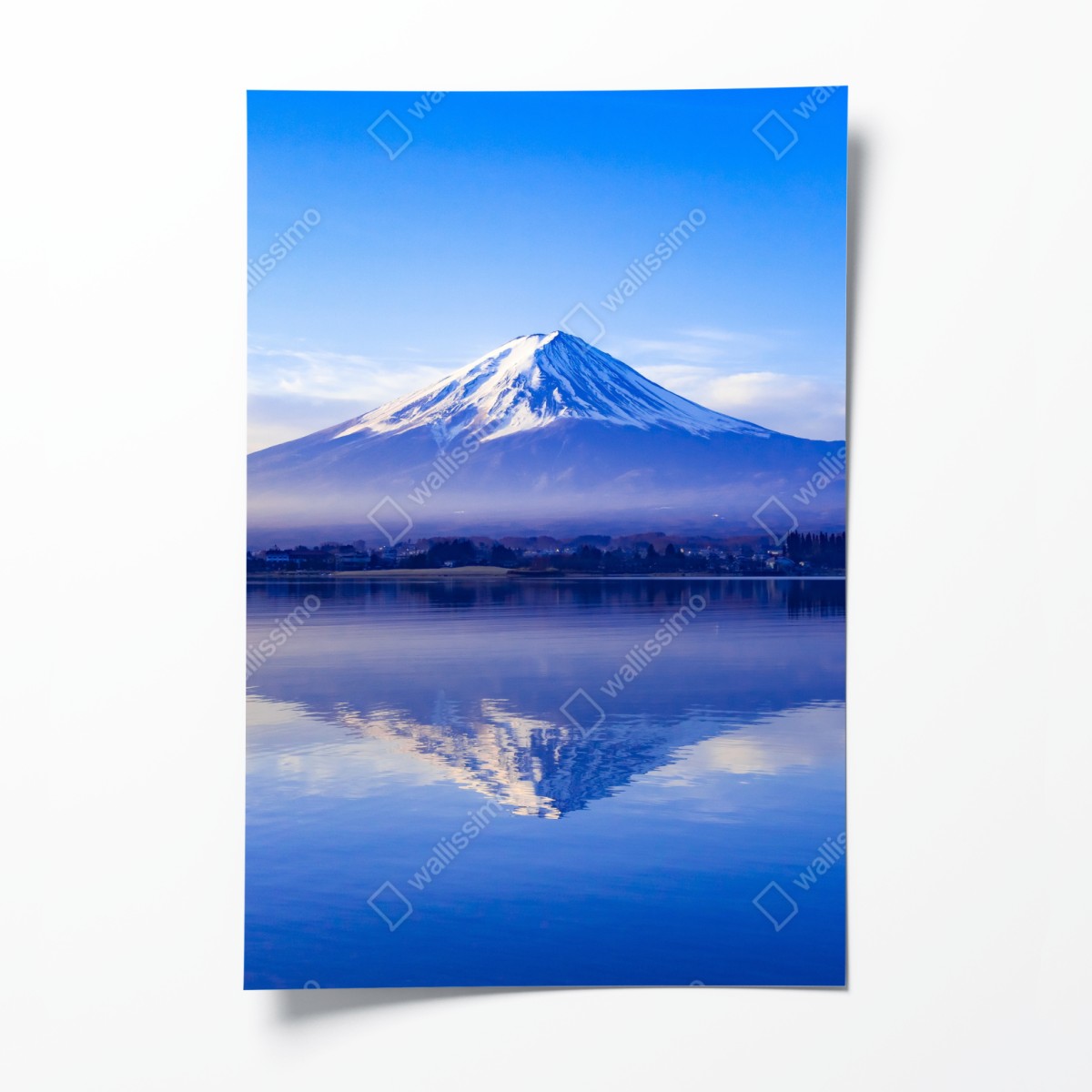 Poster Mount Fuji morning reflection over calm lake
