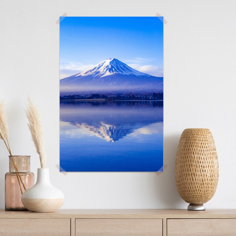 Plakat Góra Fuji poranne odbicie nad jeziorem – Wallissimo® Plakat Góra Fuji poranne odbicie nad jeziorem – Wallissimo®