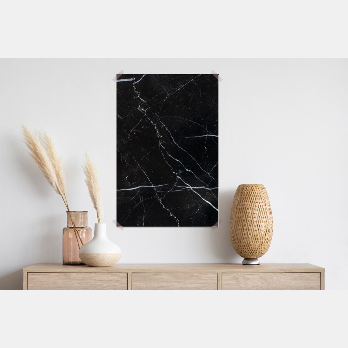 Plakat czarny marmur marquina do nowoczesnych wnętrz – Wallissimo® Plakat czarny marmur marquina do nowoczesnych wnętrz – Wallissimo®