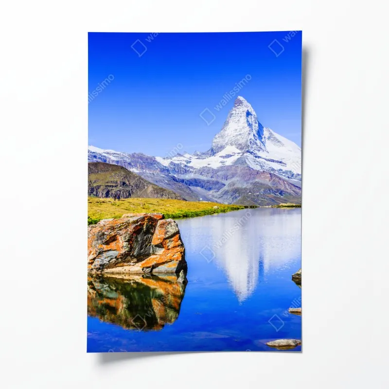 Plakat Matterhorn odbicie w Stellisee, Zermatt