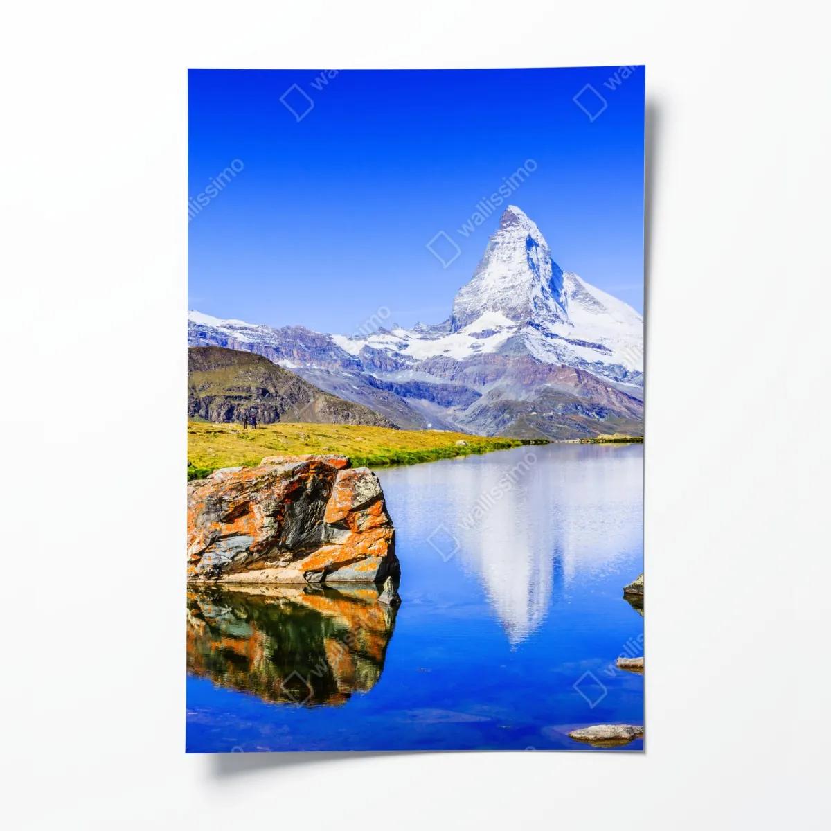 Plakat Matterhorn odbicie w Stellisee, Zermatt – Wallissimo® Plakat Matterhorn odbicie w Stellisee, Zermatt – Wallissimo®
